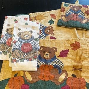 Autumn Bear Themed Kitchen Set
